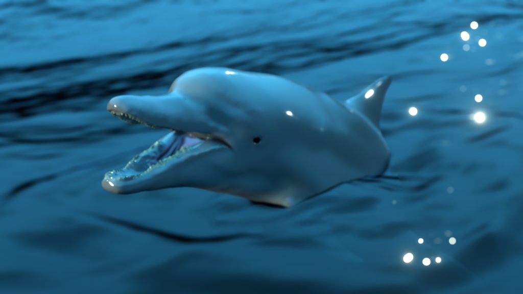 イルカ 3Dモデル(fbx、blendファイル、アニメーション無し)