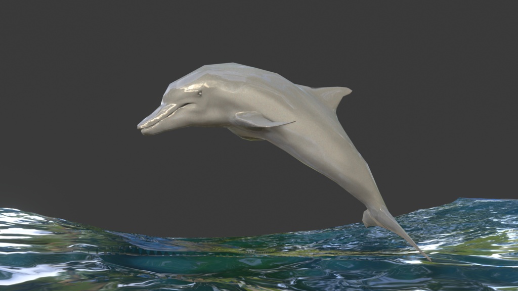 イルカ 3Dモデル(fbx、blendファイル、アニメーション無し)