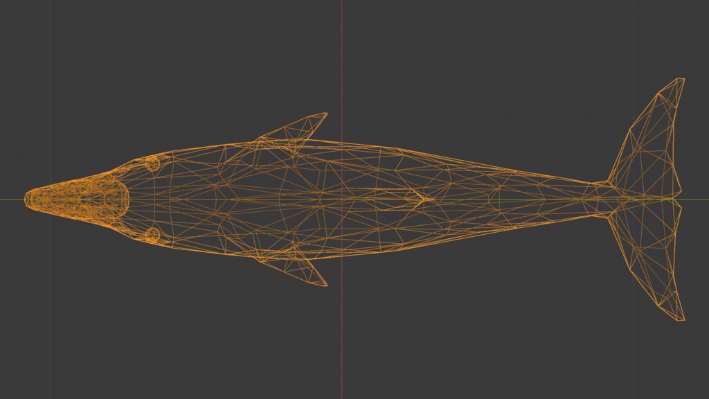 イルカ 3Dモデル(fbx、blendファイル、アニメーション無し)
