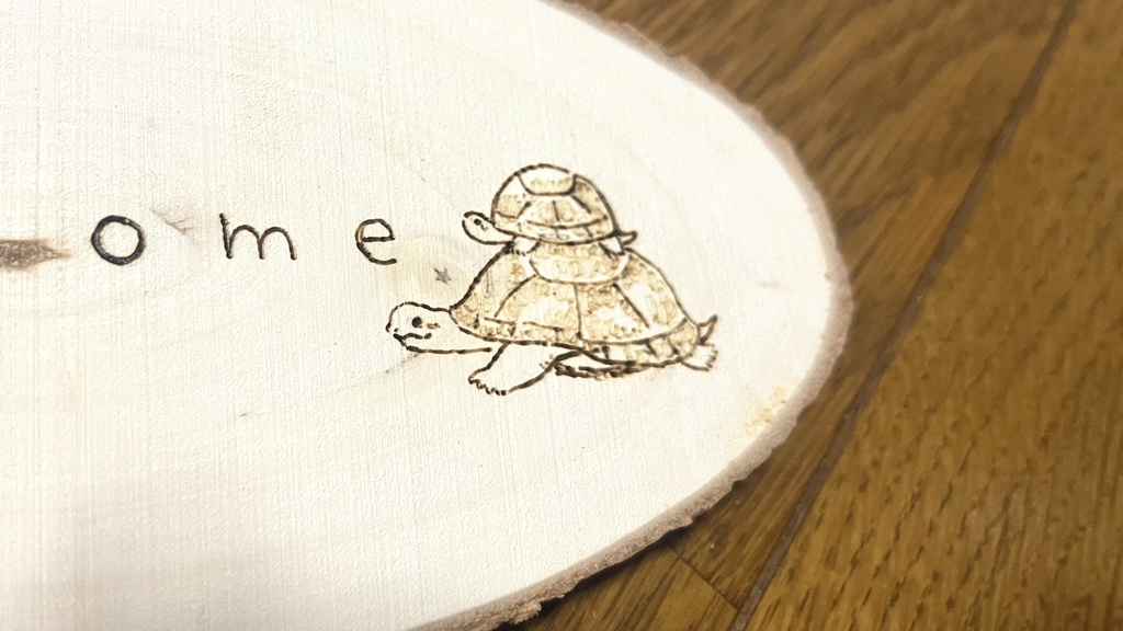 welcomeボード かめの親子