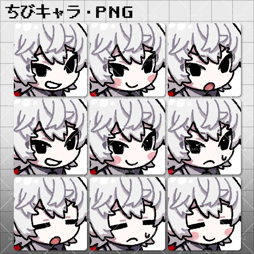 【イラスト素材】ミステリアスな白髪の少年