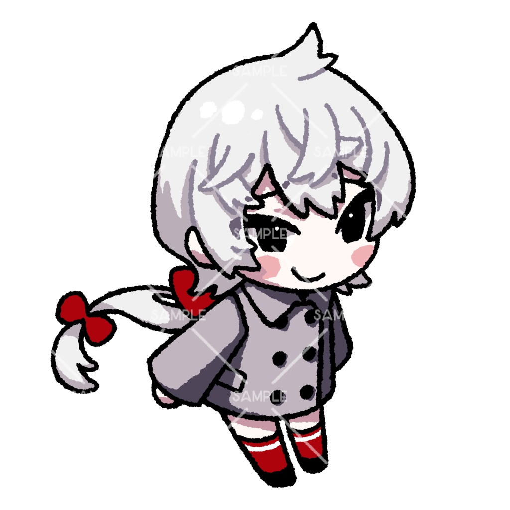 【イラスト素材】ミステリアスな白髪の少年