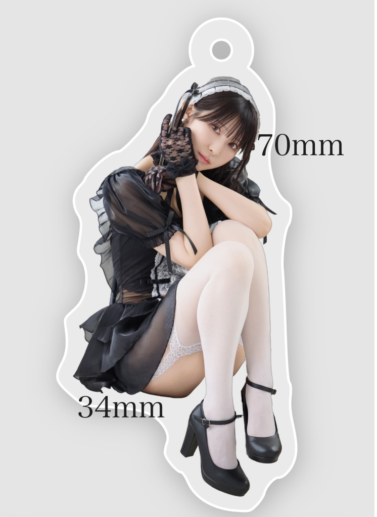 【残りわずか】🆕メイドアクリルキーホルダー🖤【特典】ステッカー付き