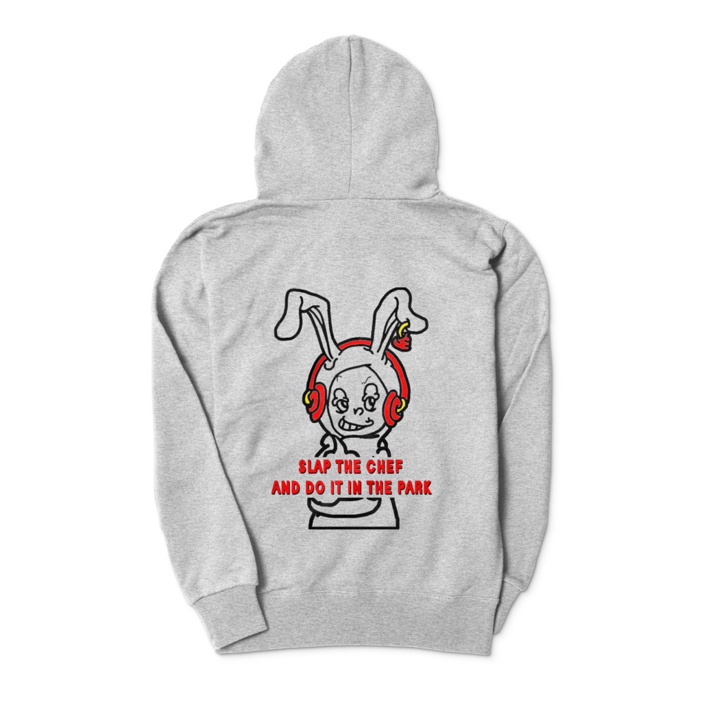 神聖ウンンコ帝国 ジップアップパーカー グレー