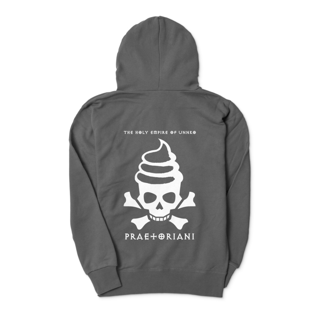 神聖ウンンコ帝国親衛隊 ジップアップパーカー ブラック