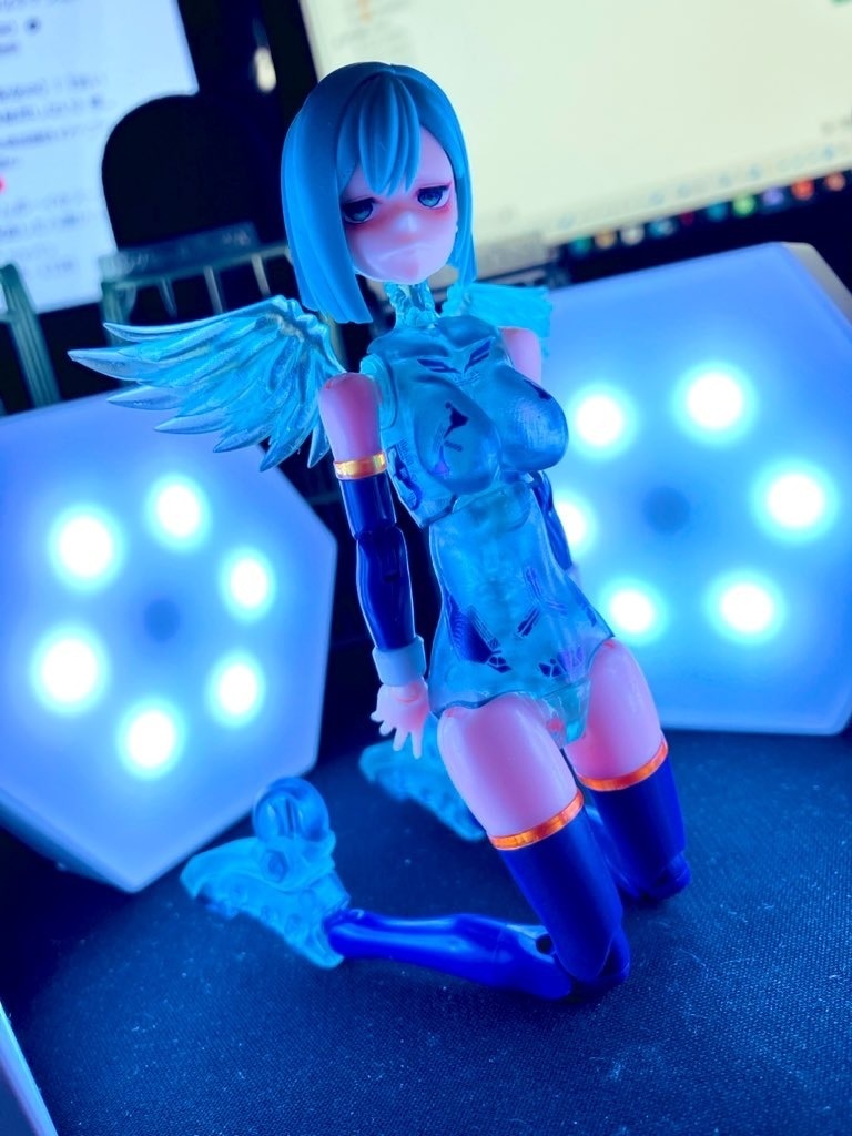 50セット限定価格 スケルトンボディ×リングヒールブーツ【AQUA】セット