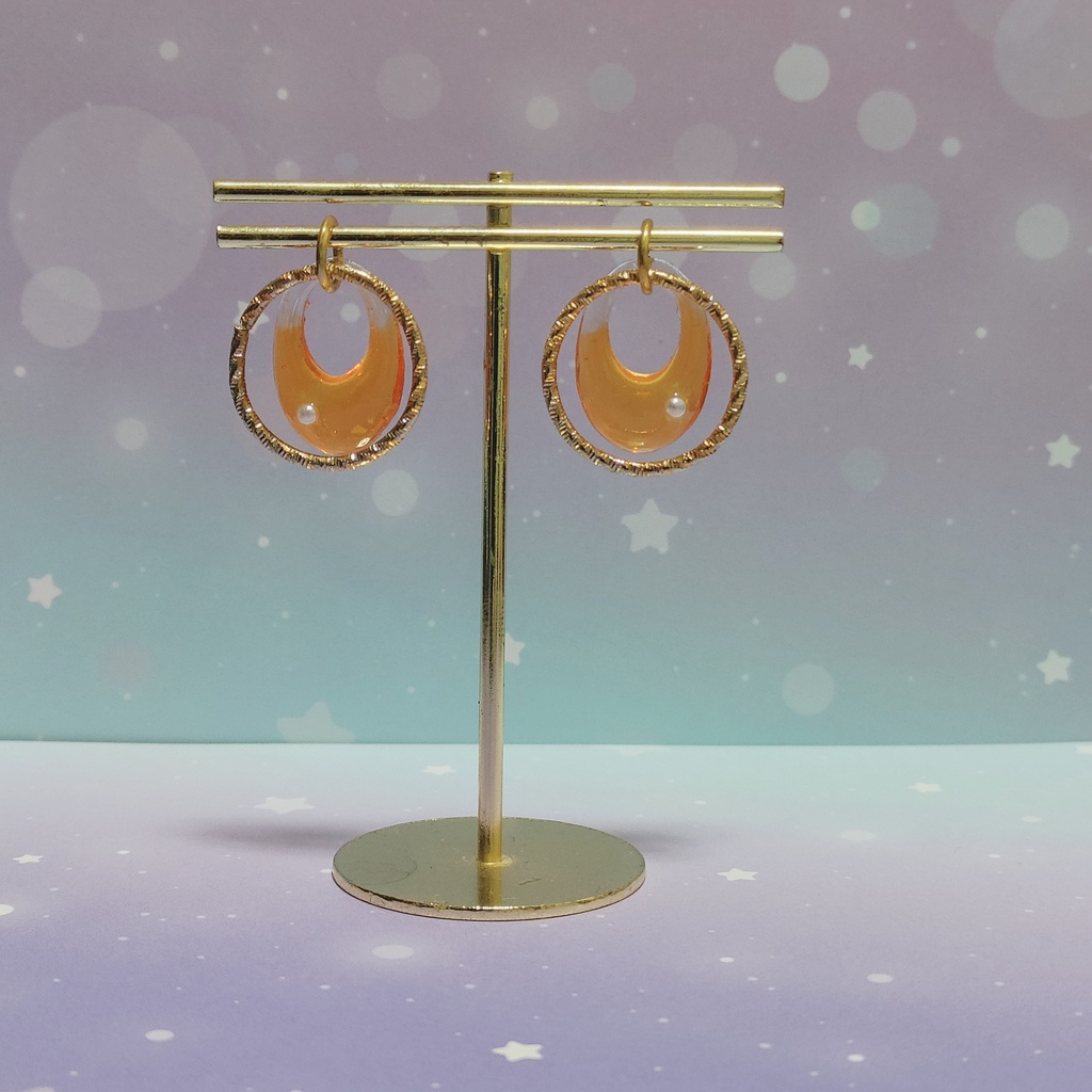 オレンジアクセサリー✴ピアス✴イヤリング✴チャーム✴ハンドメイド✴手作り✴一点物