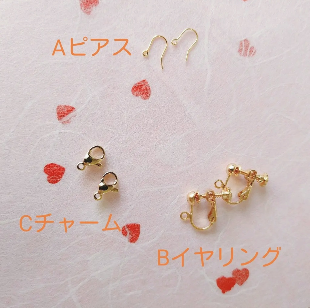 オレンジアクセサリー✴ピアス✴イヤリング✴チャーム✴ハンドメイド✴手作り✴一点物