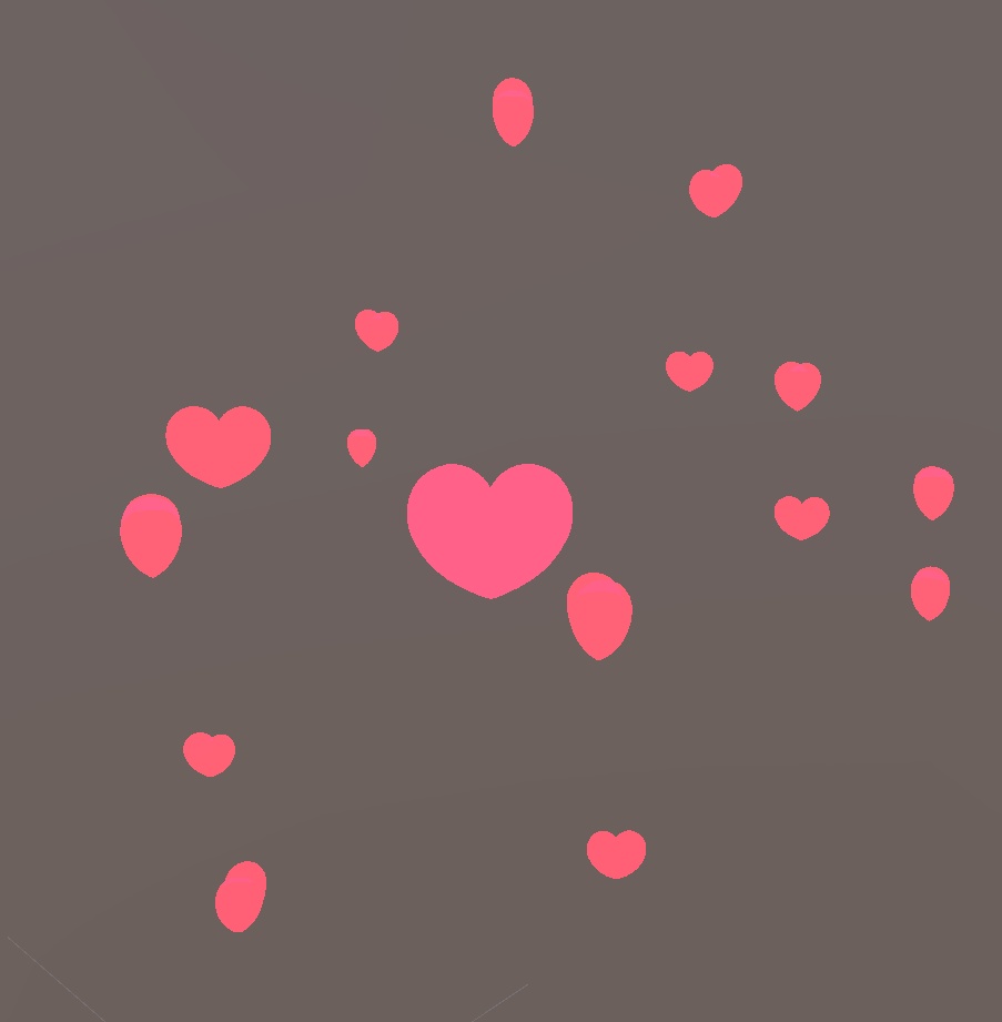 ハート飛ばしパーティクル&パーティクルハートガン