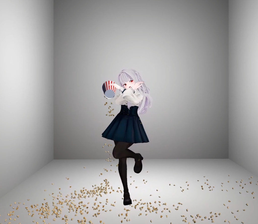 【Modular Avatar対応】つかめるポップコーン【パーティクルギミック付き】