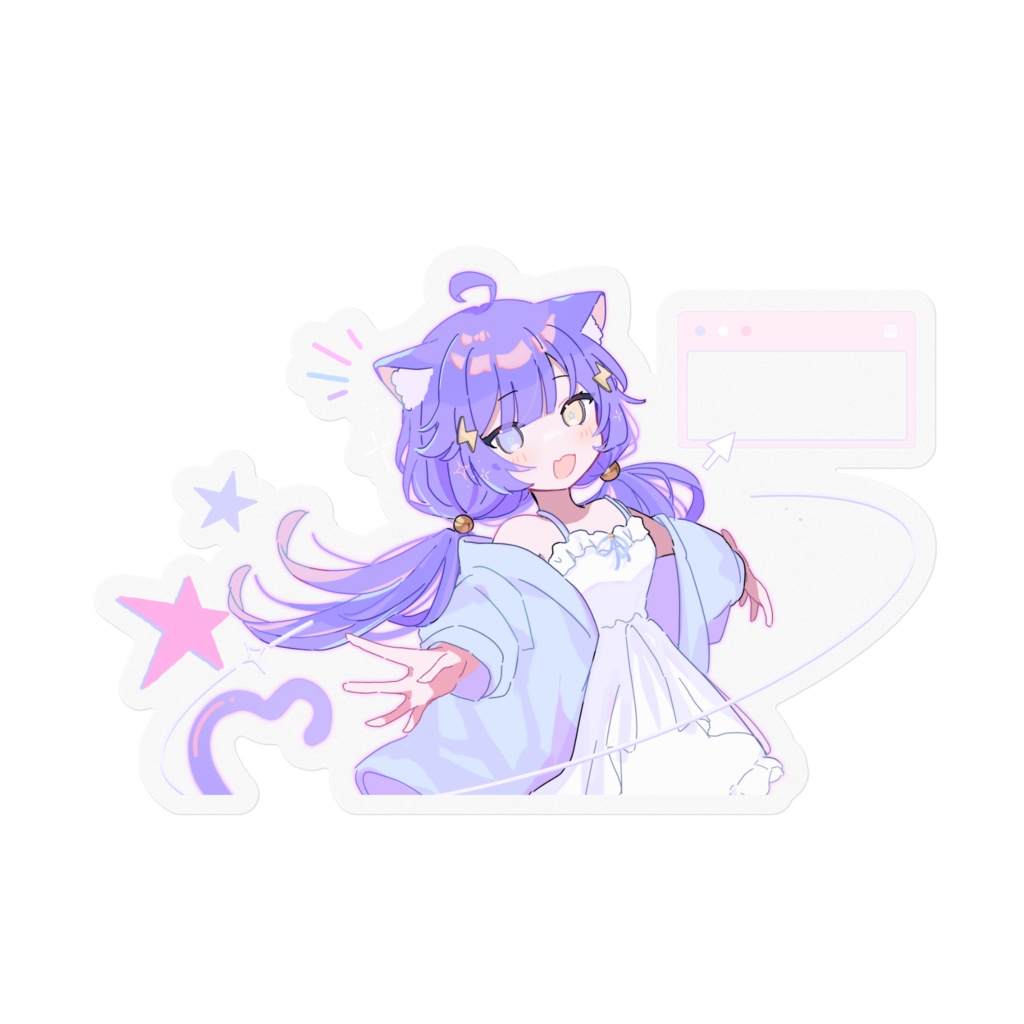 ⚡紺染ぽて⚡3周年記念クリアステッカー