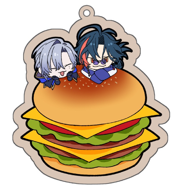 【予約】うまうまキーホルダー①ダブルチーズバーガー