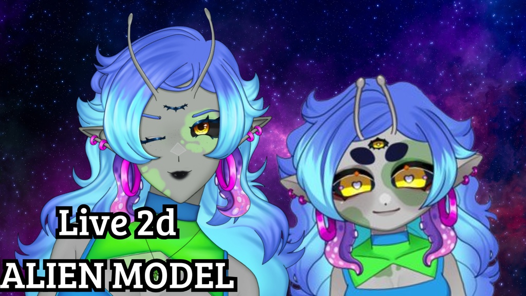 (Limited to 1 item)Live2D VTuber Model for Commercial Use/ Alien model