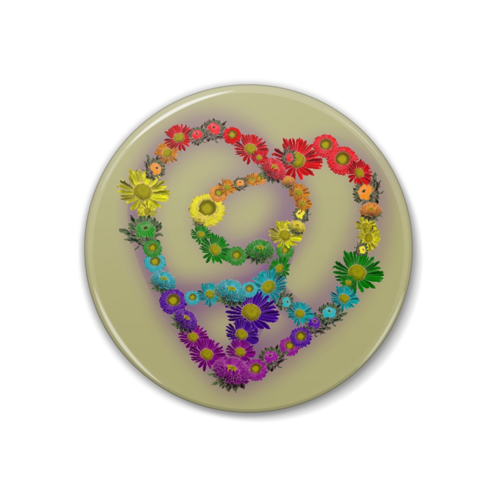 【虹色えぞぎく】なりちかのたいせつなこと缶バッジ38mm【なりちかお留守版】