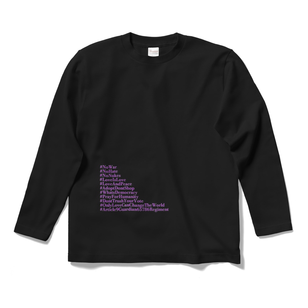 【なりちかお留守版】なりちかのたいせつなことぎっしり長袖Ｔシャツはーどブラック【両面印刷】