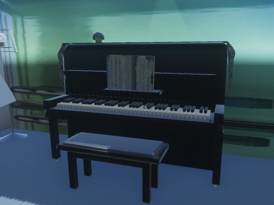 アップライトピアノセット｜Upright Piano Set｜立式钢琴套装 3D模型