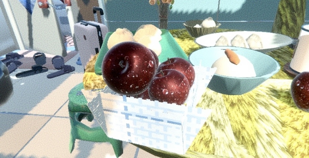 3Dモデル バスケット入りリンゴ | 3D Basket of Apples – Retro Chinese Plastic Weave | 篮子装苹果3D模型