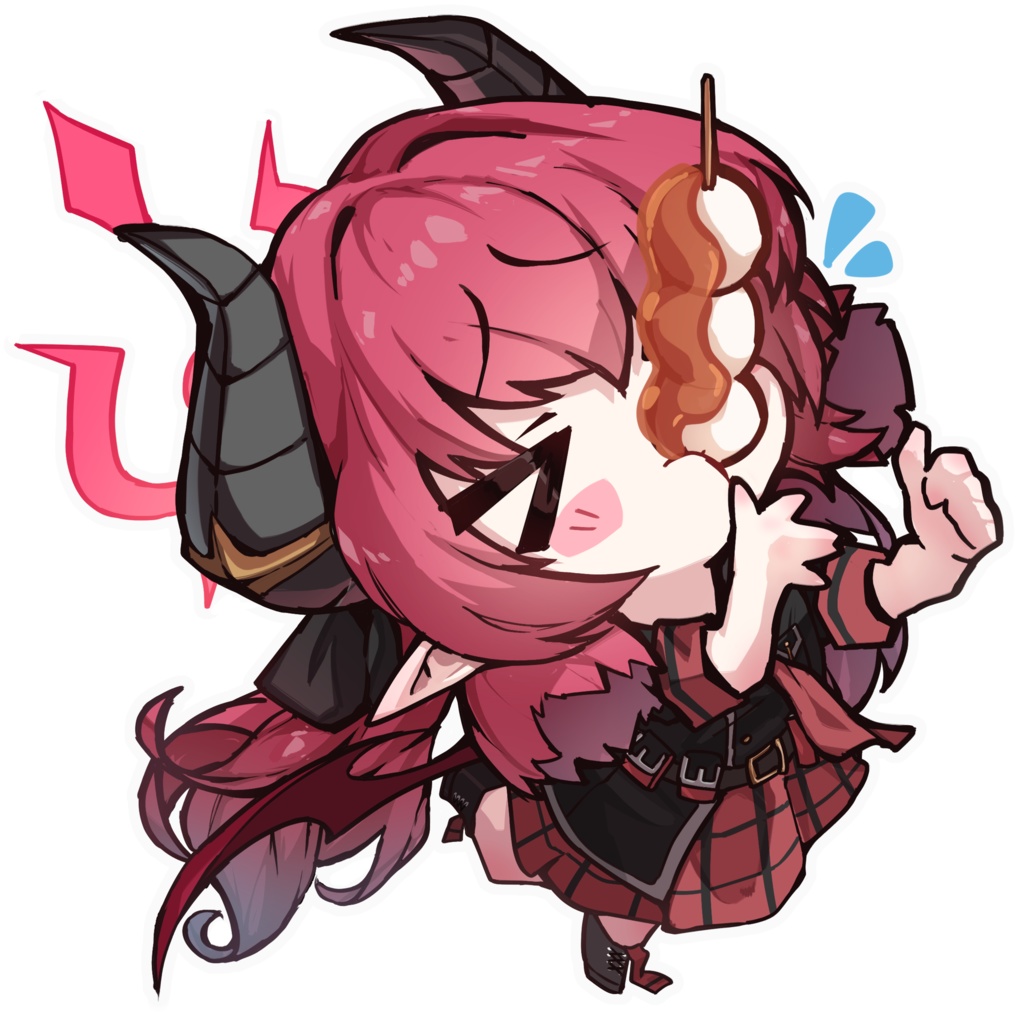 【ブルアカ二次創作グッズ】つりつり美食研 アクリルケーホルダー 50x50mm(4種類:ハルナ、アカリ、ジュンコ、イズミ)