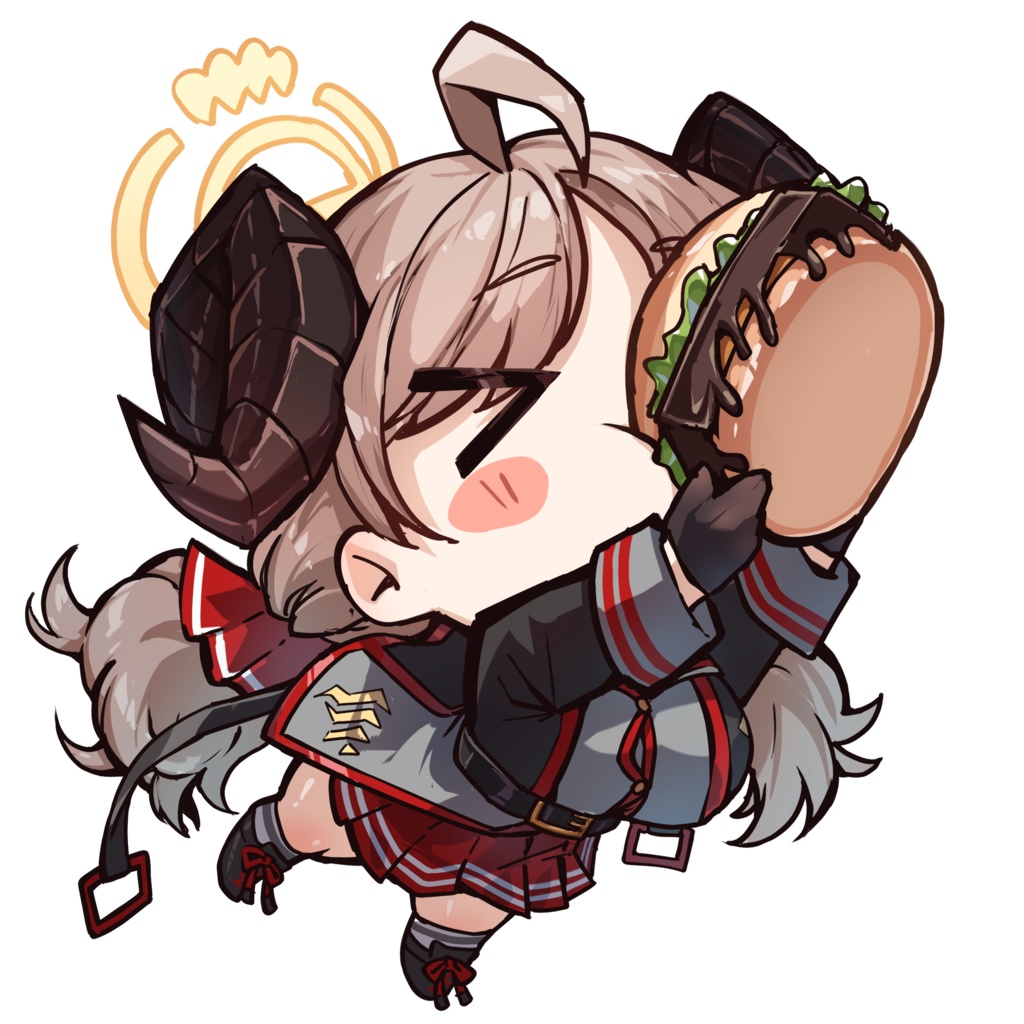 【ブルアカ二次創作グッズ】つりつり美食研 アクリルケーホルダー 50x50mm(4種類:ハルナ、アカリ、ジュンコ、イズミ)