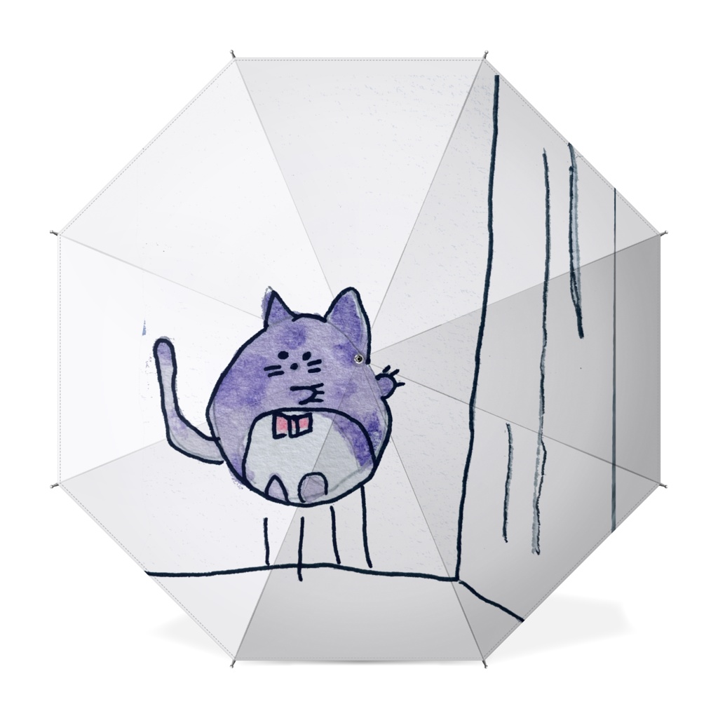 傘-かべひっかき猫-
