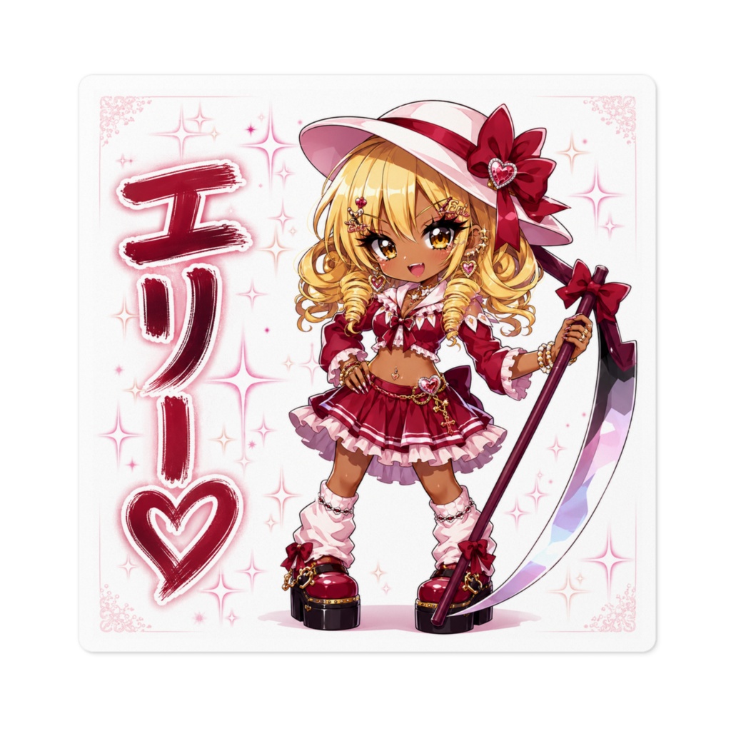 エリー Elly 黒ギャル化チビキャラステッカー|東方幻想郷 旧作東方 二次創作シール