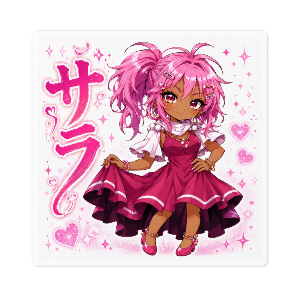 サラ Sara 黒ギャル化チビキャラステッカー|東方怪綺談 旧作東方 二次創作シール