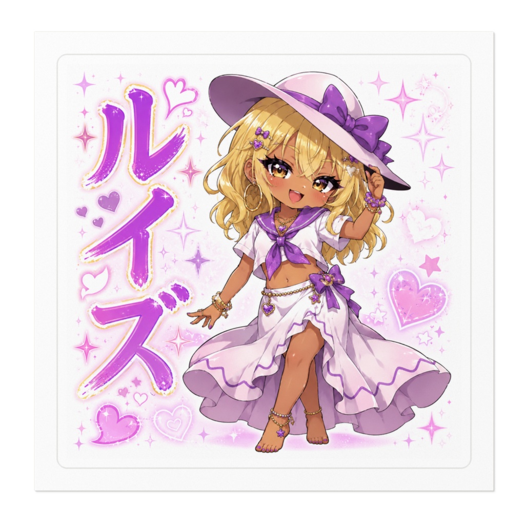 ルイズ Luize 黒ギャル化チビキャラステッカー|東方怪綺談 旧作東方 二次創作シール
