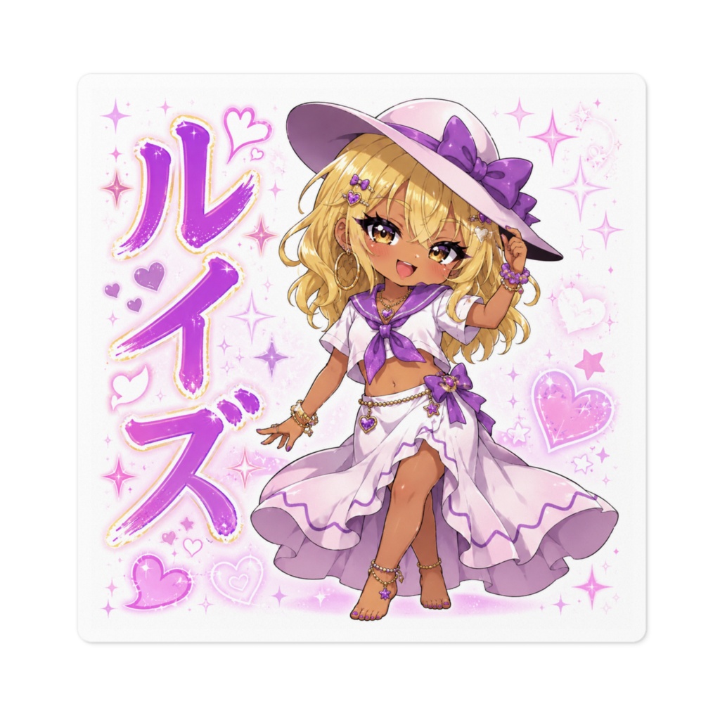 ルイズ Luize 黒ギャル化チビキャラステッカー|東方怪綺談 旧作東方 二次創作シール