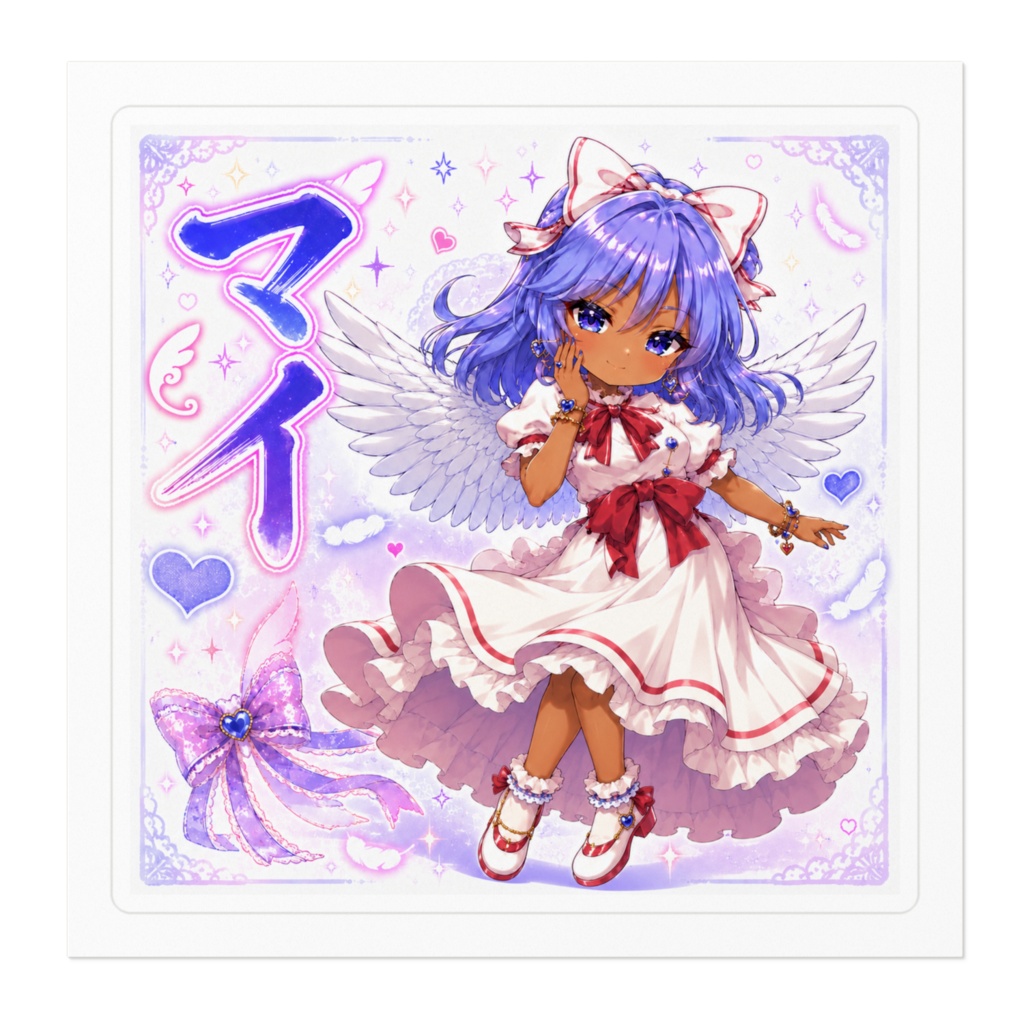 マイ Mai 黒ギャル化チビキャラステッカー|東方怪綺談 旧作東方 二次創作シール