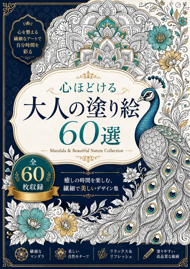 心ほどける 大人の塗り絵 60選