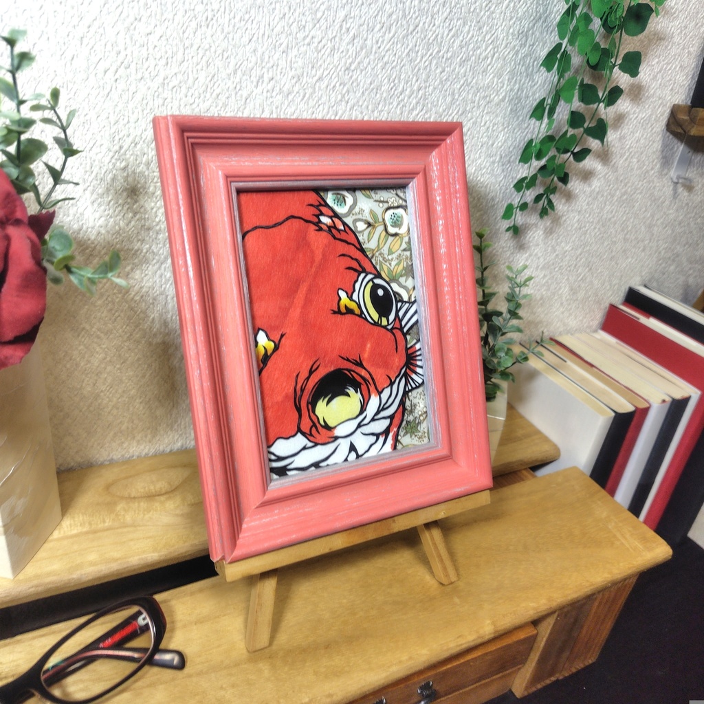 【切り絵原画】らんちゅう ミニ額