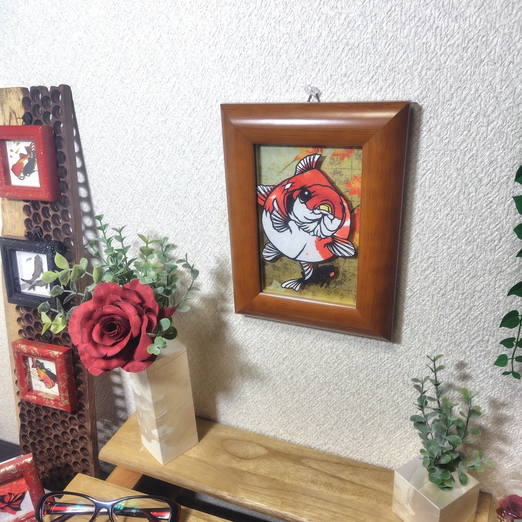 【切り絵原画】ピンポンパール ミニ額