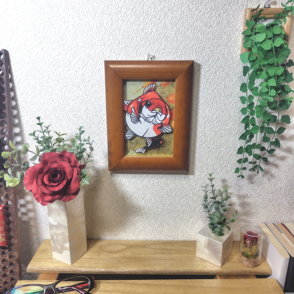 【切り絵原画】ピンポンパール ミニ額