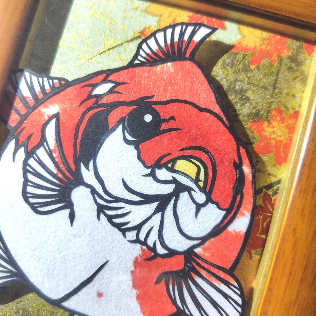 【切り絵原画】ピンポンパール ミニ額