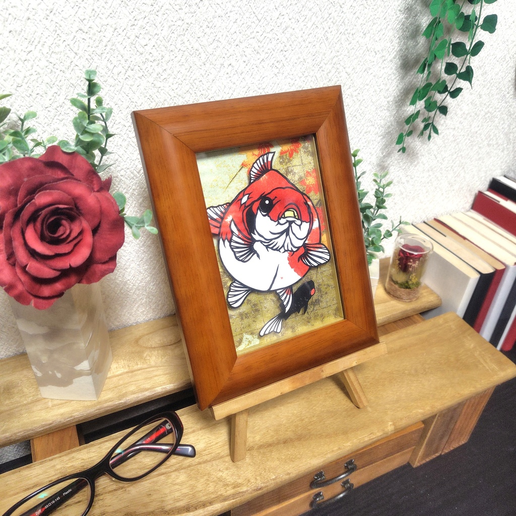 【切り絵原画】ピンポンパール ミニ額