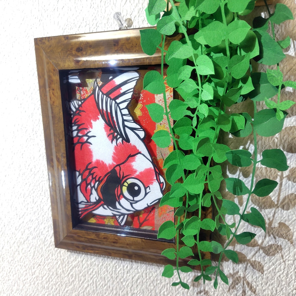 【切り絵原画】ピンポンパール ミニ額