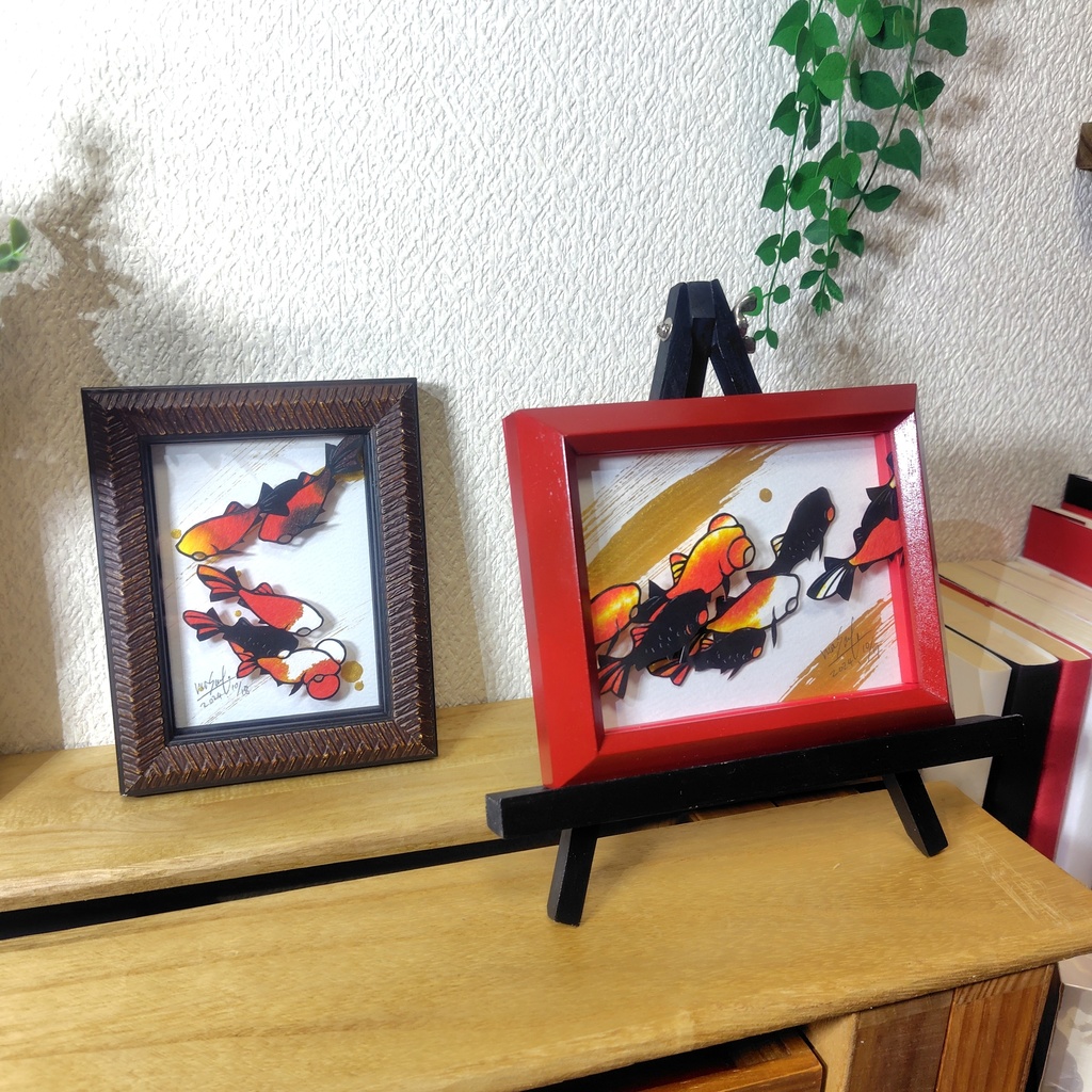 【切り絵原画】輝く行進 ミニ額