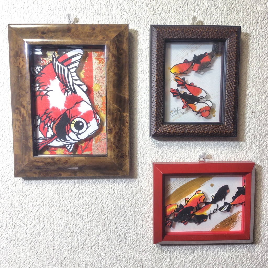 【切り絵原画】輝く行進 ミニ額