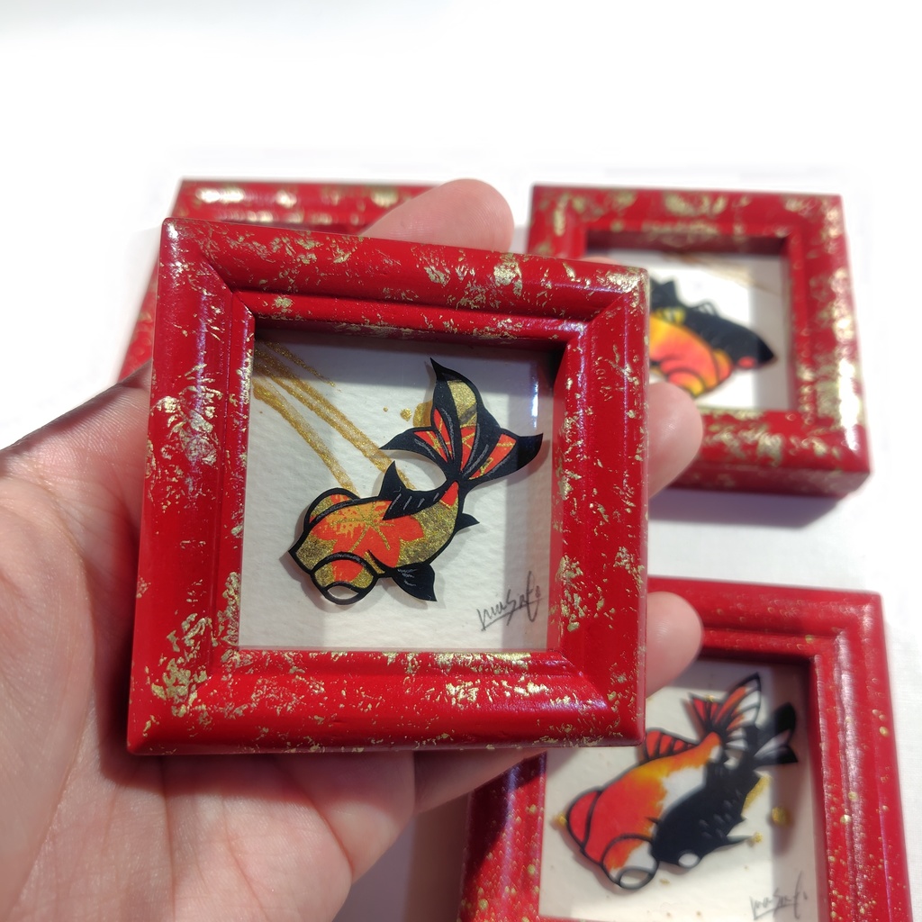 【小さい金魚切り絵 原画】