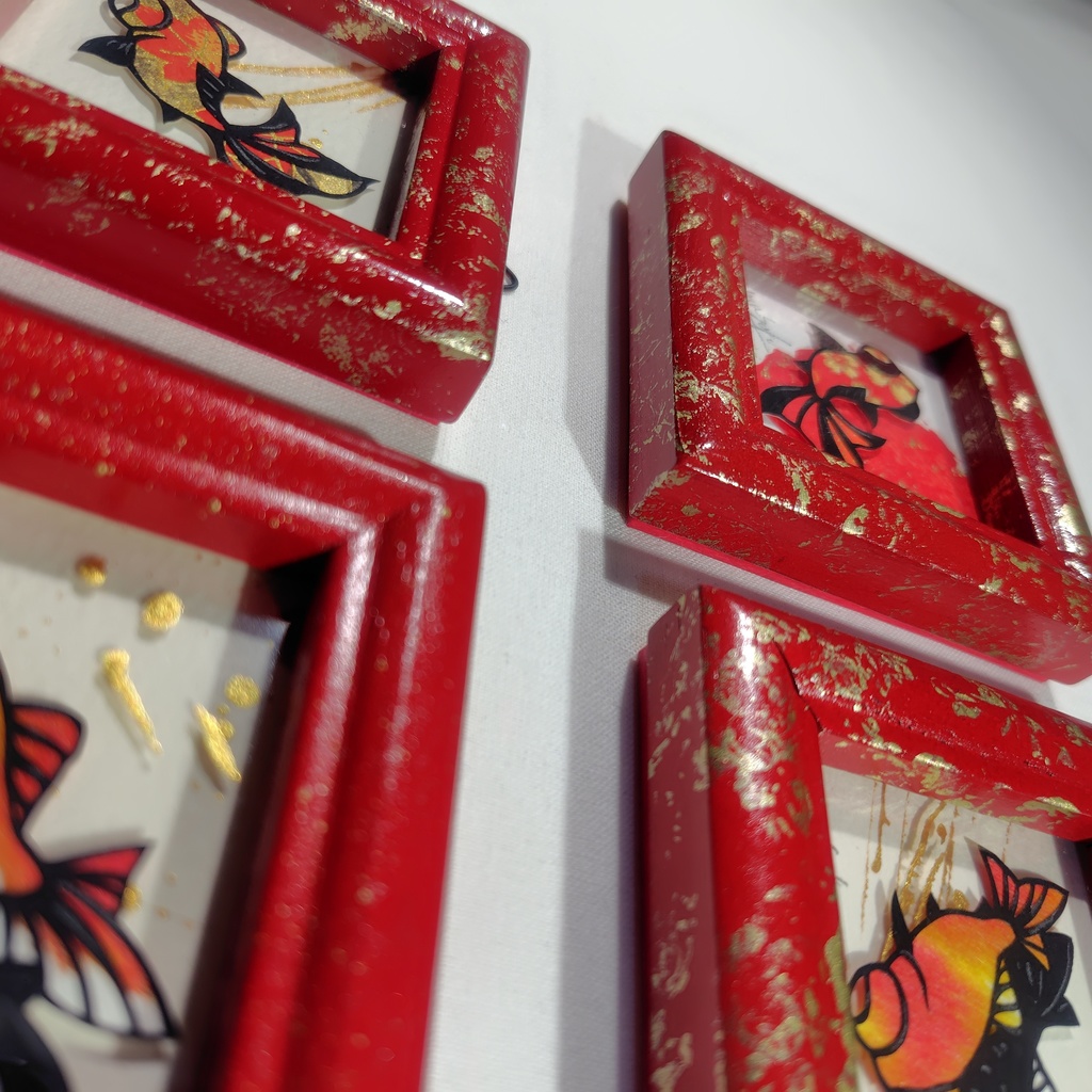 【小さい金魚切り絵 原画】