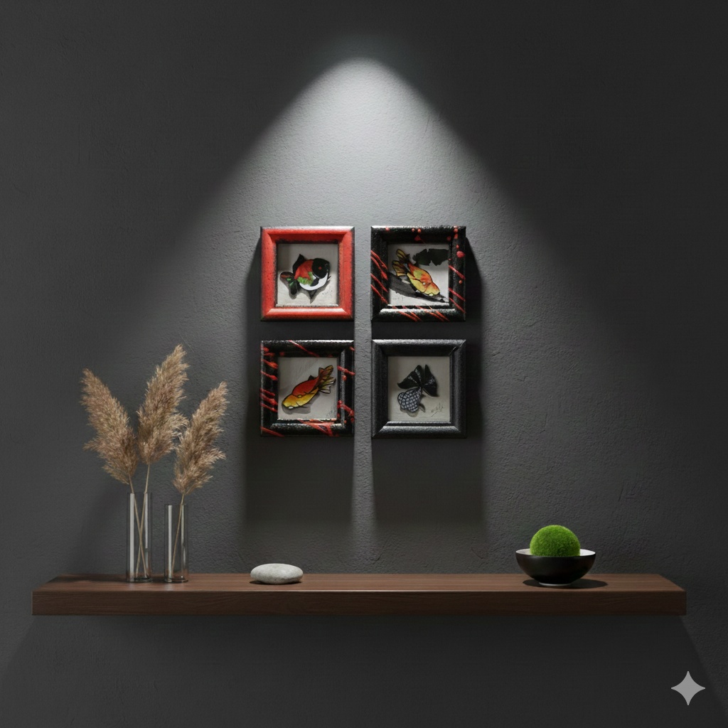 【小さい金魚切り絵 原画】