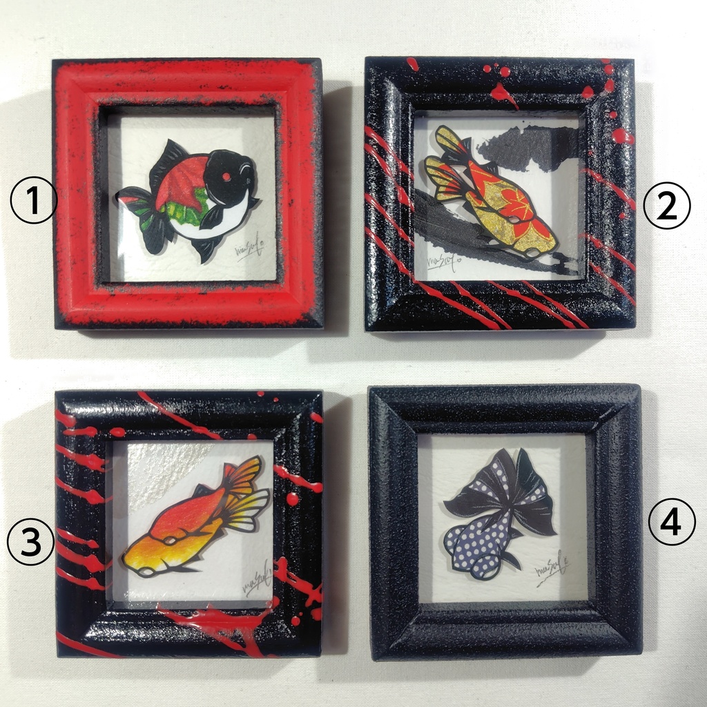 【小さい金魚切り絵 原画】