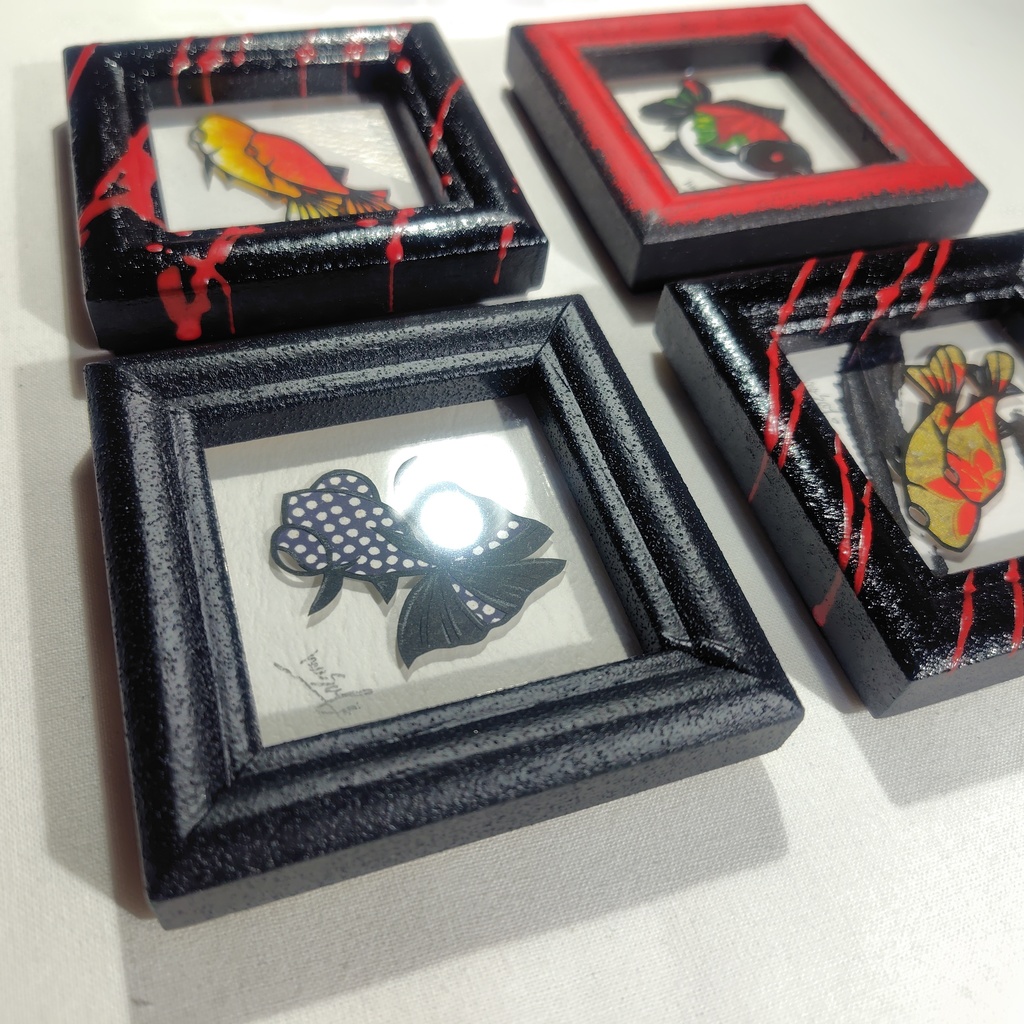 【小さい金魚切り絵 原画】