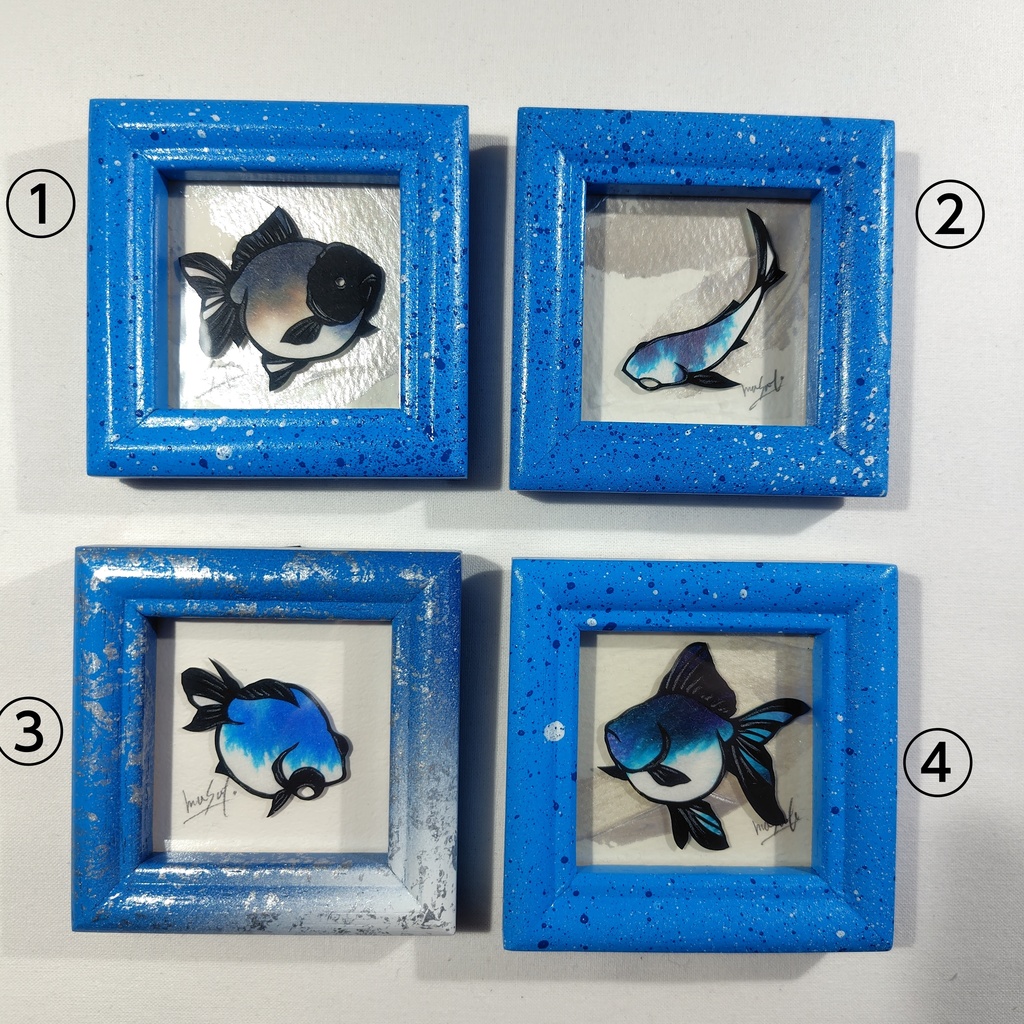 【小さい金魚切り絵 原画】