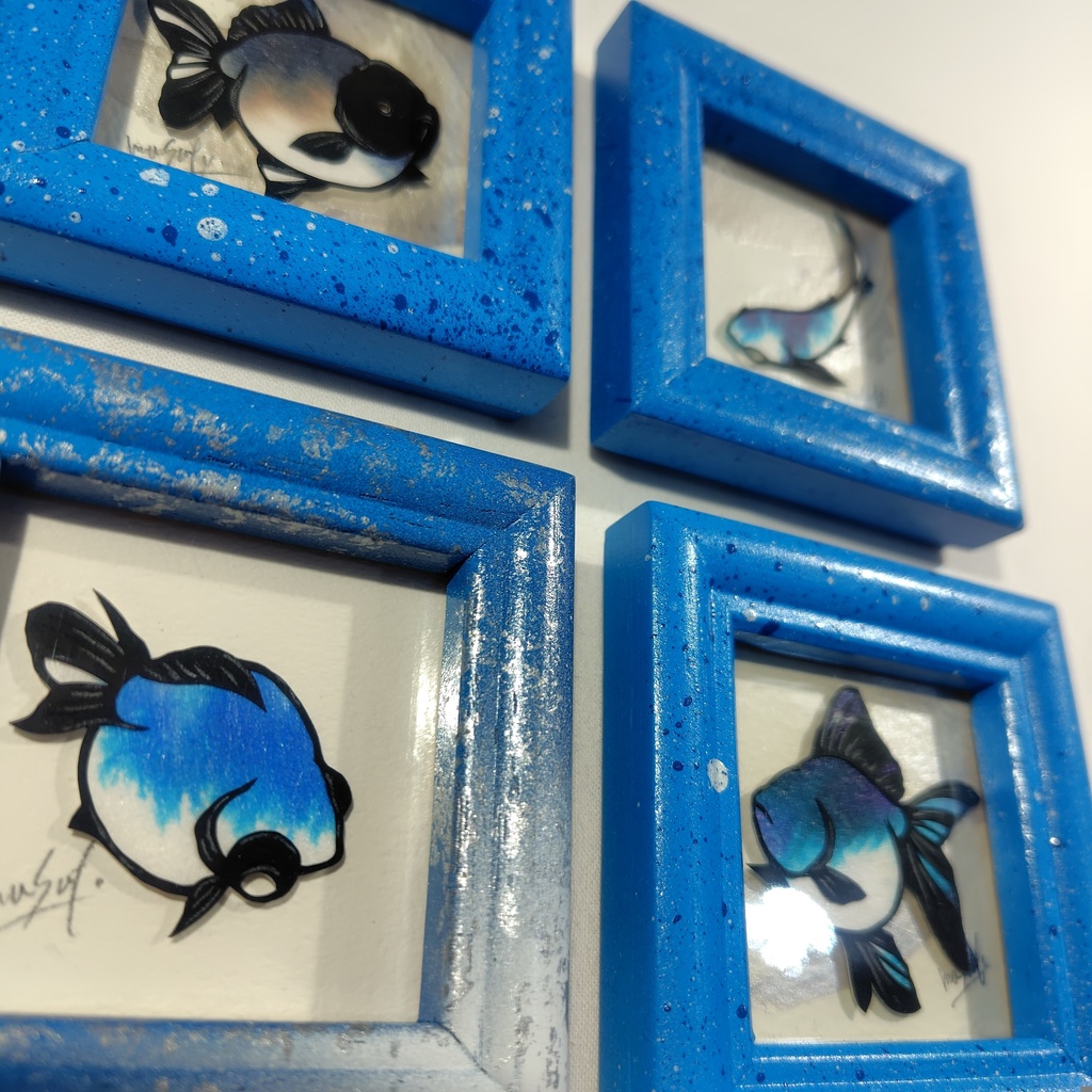 【小さい金魚切り絵 原画】