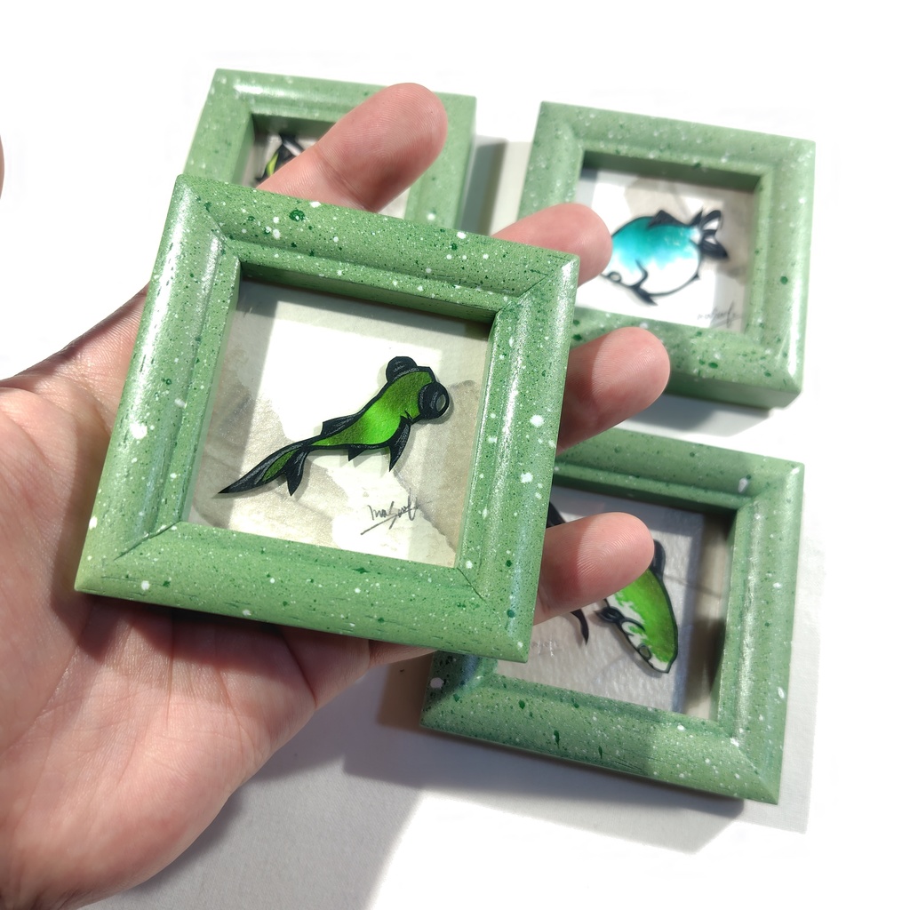 【小さい金魚切り絵 原画】