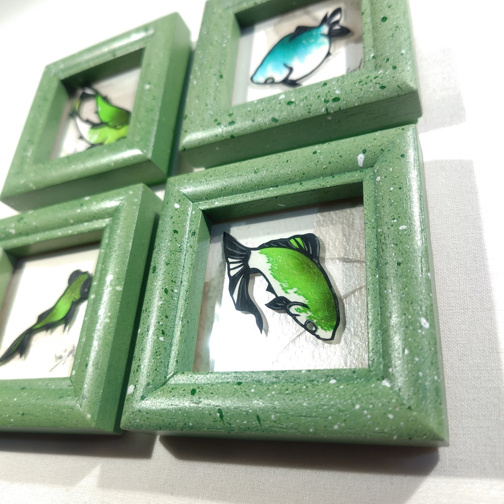 【小さい金魚切り絵 原画】