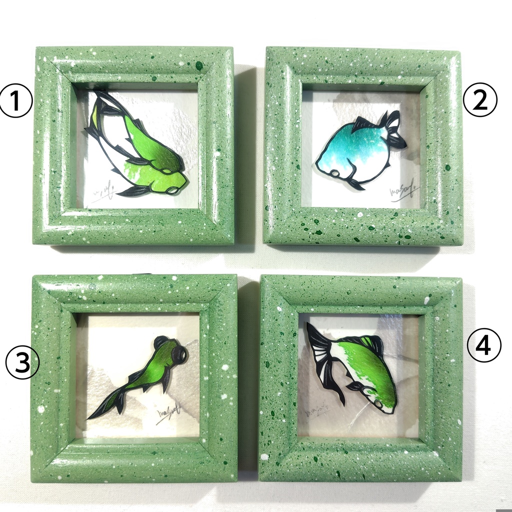 【小さい金魚切り絵 原画】