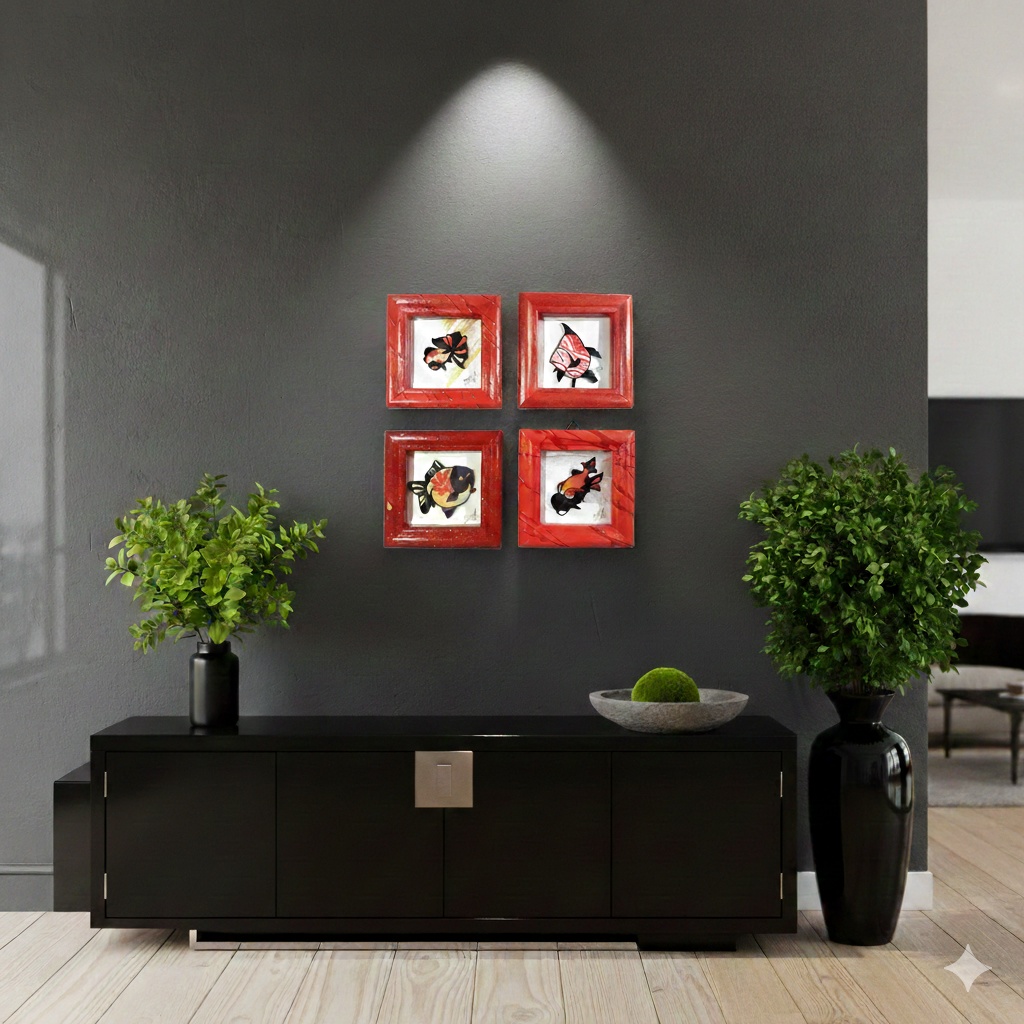 【小さい金魚切り絵 原画】