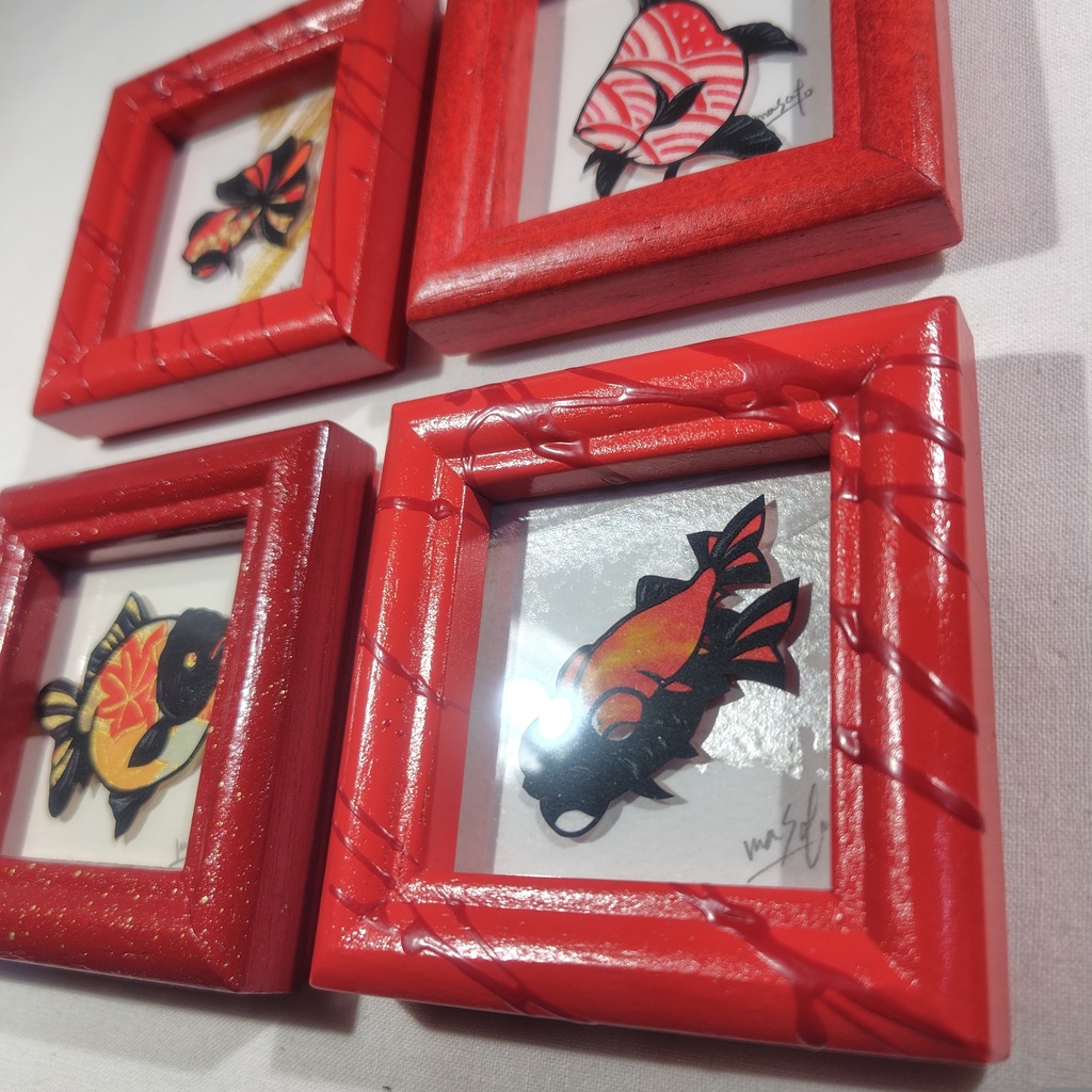 【小さい金魚切り絵 原画】